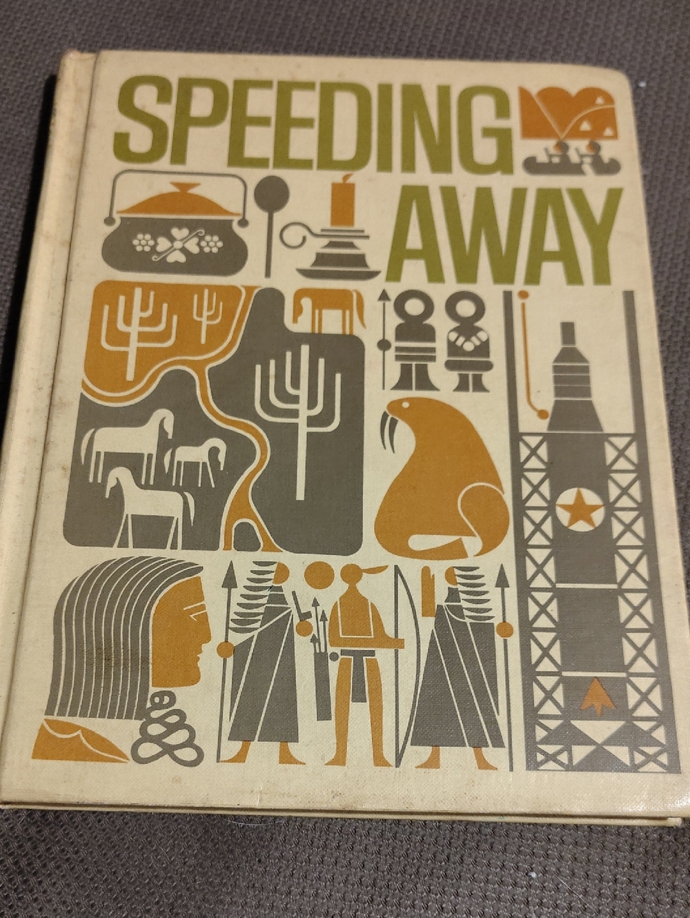 Speeding Away Illustrated Hardcover - Beige/Olive/Gold Cover